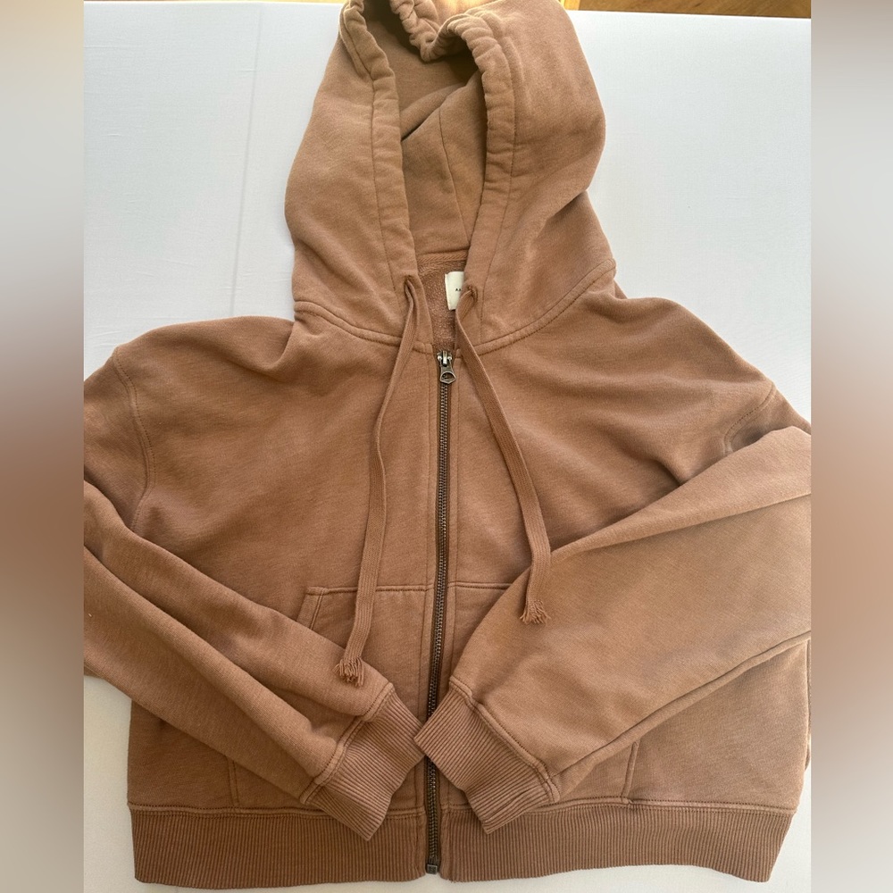 American Eagle Cropped Zip Up